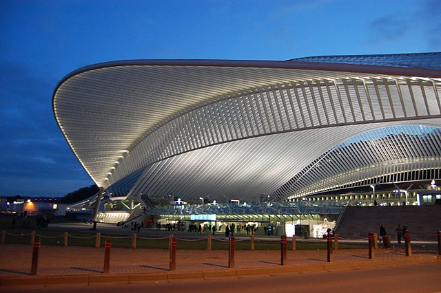 View on Liège Guillemins train station