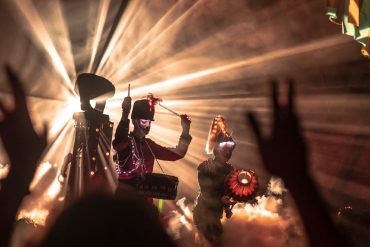 The Gardens of Babylon setting camp in Amsterdam on May 14